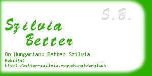 szilvia better business card